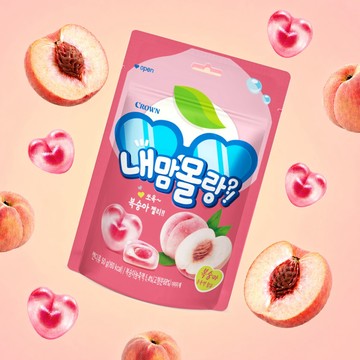 Crown Naemammolang Heart Gummy Peach 50g
