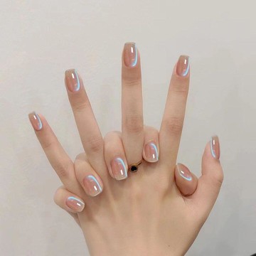 ➕加一純手工💅海藍之淚純手工穿戴甲貓眼簡約氣質高級百搭清透純欲ins風美甲