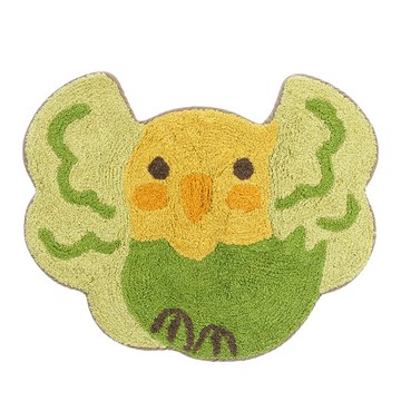 日本 TOMO - 開運展翅 短絨吸水腳踏墊/地墊-鸚鵡 (約61x46cm)