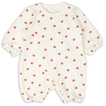 akachan honpo - 幼兒連身衣-愛心-紅色-日本製