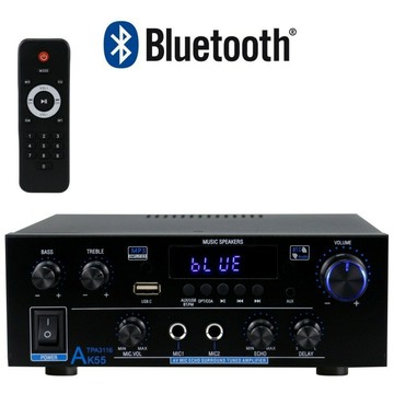 功放 擴大機 家庭劇院 卡拉OK K歌專用 AK-55 數字功放機U盤功放機兩聲道功放廠家直銷TPA3116芯片