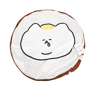 3MT 圓形坐墊  大臉款 白色 + 黑色  50 x 50 x 10cm  1個