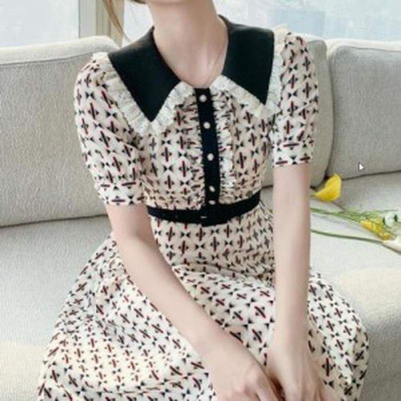 ワンピース ガーリー コスプレ 地雷系 お嬢様 韓国 ゆめかわいい やみかわいい 原宿系 参戦服 オルチャン 可愛い 総柄 襟付き 春 夏 半袖 通販 Lineポイント最大1 0 Get Lineショッピング