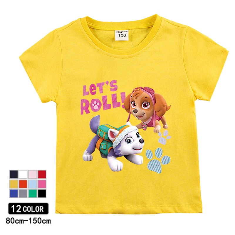 Tシャツ 子供 パウパトロール(Paw Patrol)トップス 半袖 女の子 通園 通学 キッズ 子供服 子ども服 夏物 80 90 100 110  120 130 140 150 ルームウェア 通販 LINEポイント最大0.5%GET | LINEショッピング