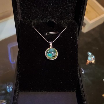 毛髮琉璃項鍊(小)(9mm)(925純銀)(客製化/紀念品)(含禮盒)