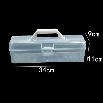 大號書法工具盒美術初學套裝文房四寶毛筆專用255透明手提收納盒