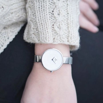 OBAKU 采麗時刻時尚腕錶-銀色(V149LCIMC1)