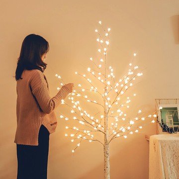 樹燈led彩燈圓球白樺樹燈彩燈發光裝飾網紅房間臥室布置節日燈飾