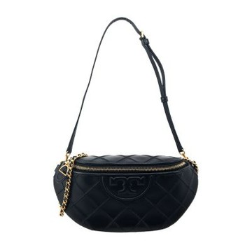 TORY BURCH FLEMING 納帕皮革立體LOGO腰包(黑)