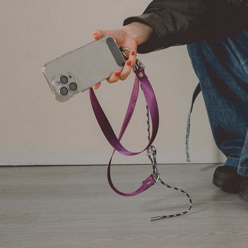 閃光系 | CRUSH - 紫羅蘭 * 紫色 金屬色 尼龍 傘繩 手機背帶