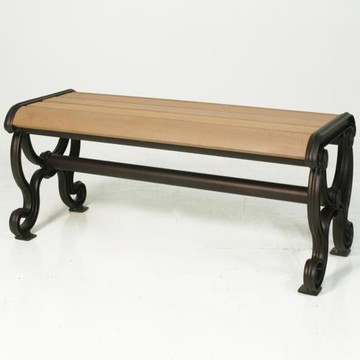 塑木鋁合金無背公園椅