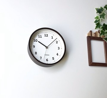 KATOMOKU plywood clock 13 棕色 (km-84BR) 掛鐘  日本製造