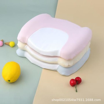嬰兒枕防偏頭定型枕慢回彈記憶棉枕芯蘋果造型批發（跨境熱賣）