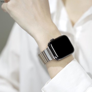 Apple Watch不鏽鋼蝴蝶錶帶 男女錶帶 透氣錶帶S8 S6 S7 SE 41mm 40mm 44mm 45
