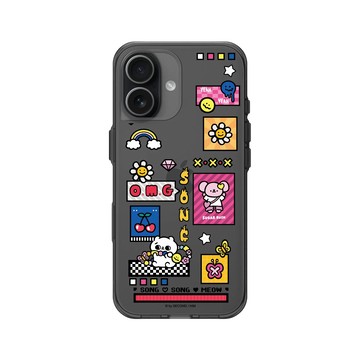 iPhone 17 Clear (相機按鈕) 酷墨灰 - 爽爽貓 Song Song Meow by SECOND - 復古爽貓