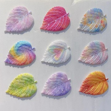💖CoCo優選💖熒光樹葉夜光樹葉小擺件彩色爆閃夜擺件