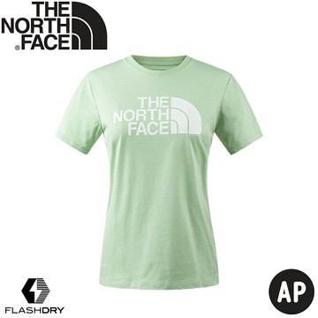 【The North Face 女 透氣排汗短袖T恤 AP《晨霧綠》】89QU/吸濕排汗短袖/短T/排汗衣/休閒短袖