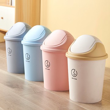 家用垃圾桶帶蓋廁所衛生間有蓋ins風客廳紙簍臥室可愛小辦公室筒