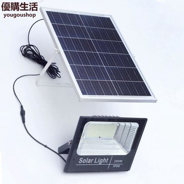 優購生活~太陽能燈照明燈家用戶外庭院燈路燈300W5000W3000W10000W500瓦太陽能燈 路燈 庭院燈 照明燈 蓄電燈 戶外燈 防水
