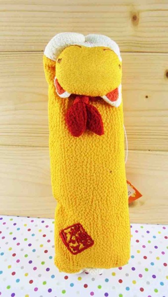 【震撼精品百貨】招財貓_招き猫~筆袋-睡臉(橘黃)