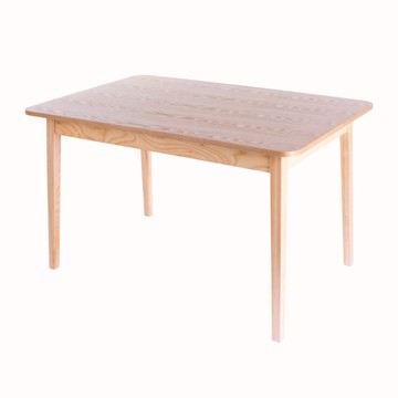 南斯原木長餐桌 TB016｜ASH 栓木實木腳 × 圓角設計｜120cm 日系北歐餐桌