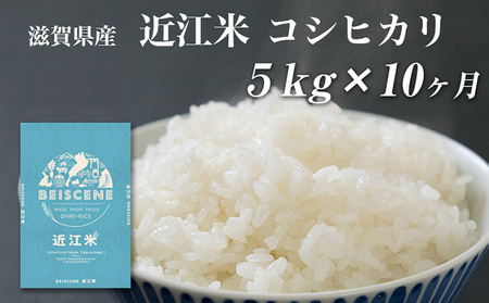 令和5年産新米　滋賀県豊郷町産　近江米 コシヒカリ　5kg×10ヶ月