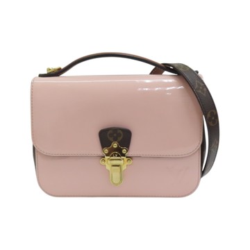 LOUIS VUITTON LV 路易威登 粉紅色漆皮 棕色原花帆布 Cherrywood BB 肩背包 M51952 【二手名牌BRAND OFF】