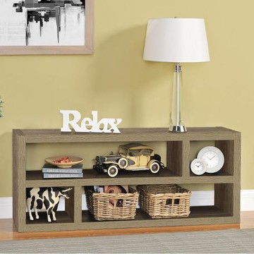 【咱的厝】DIY四格多用途收納櫃/書櫃/展示櫃/電視櫃(深橡色)