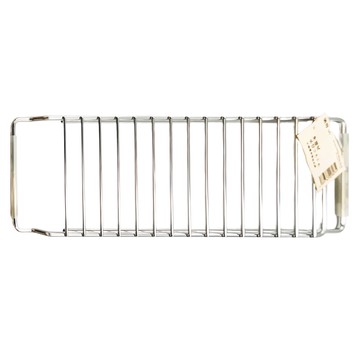 SHIMOYAMA 窄型水槽用伸縮式不鏽鋼蔬果/餐具瀝水架  40~60 x 11.8 x 2.4cm  不鏽鋼 銀色  1個