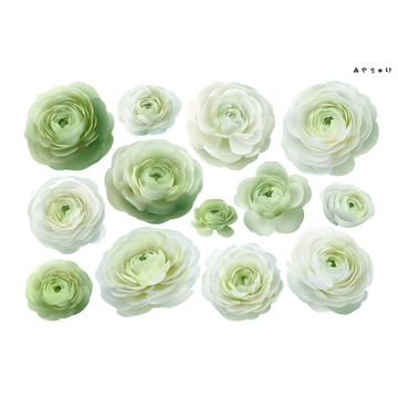 【10月新品4】20-22-0172 裁切紙・拼貼素材 陸蓮花