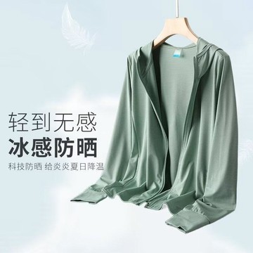 台灣出貨+免運 夏季冰感速幹防紫外線防曬衣 女款連帽戶外情侶防曬服 男士高端防曬衣 素色運動服 連帽防曬服 長款防曬外套