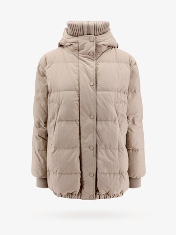 Padded jacket with ribbed cashmere details - BRUNELLO CUCINELLI - gender_Woman
