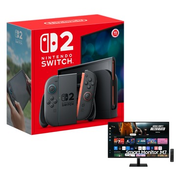 Nintendo Switch 2 主機 (台灣公司貨)+SAMSUNG 三星 32吋智慧聯網螢幕 M7 黑