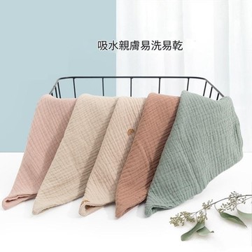 Baby童衣 兒童素色紗布巾 洗澡巾 四層紗口水巾 寶寶餵奶巾 幼童洗臉巾 幼稚園手帕 11734