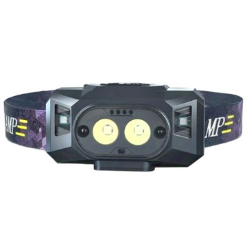 WIDE VIEW LED防水三光源六段感應式頭燈 XPG高亮燈芯 USB充電  黑色  1個