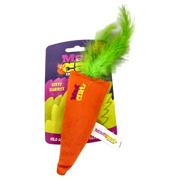 Mad Cat 小紅蘿蔔貓草包 貓薄荷+木天蓼  橘色  小紅蘿蔔 橘色  1個