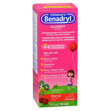 Benadryl Childrens Allergy Liquid Cherry 4 oz by Johnson & Johnson