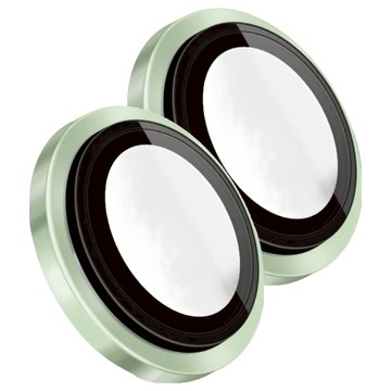 HODA 好貼 藍寶石鏡頭保護貼 原機結構設計款 綠色 2顆  iPhone 15 / 15 Plus  1組