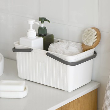 鳳全加厚簡約手提收納籃浴室沐浴籃洗澡籃子浴筐洗澡筐洗漱收納筐