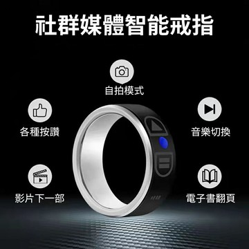 輕鬆按讚翻頁【社群媒體智能戒指】洗讚方便 電子書翻頁 音樂切換下一首 自拍 只要用手指就可以 待機時間長 藍芽連線 充電