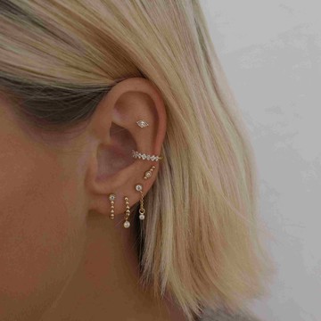 美國 AdornMonde 波堤晶鑽耳環組合 四入組