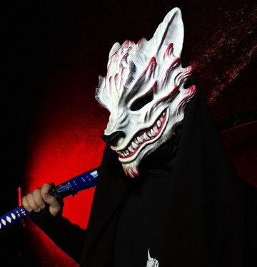 狐龍面具  奇幻角色扮演面具  龍之盔甲  狐妖面具  龍角色扮演