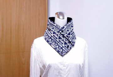 多釦~ 保暖圍脖 短圍巾 頸套 雙面雙色 男女均適