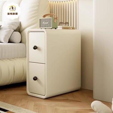 實木床頭柜小型窄小簡約臥室現代窄邊柜床頭網紅夾縫收納邊幾py6101