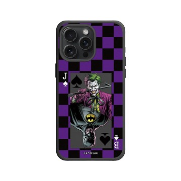 iPhone 15 Pro Max SolidX 黑 - Joker - 小丑與蝙蝠俠撲克牌 - 棋盤風格