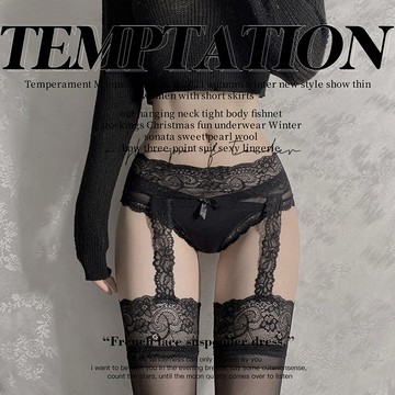 【滿分腿精】性感連褲襪 蕾絲吊帶襪 黑絲 絲襪 波點絲襪 內衣套裝 薄透隱形 防勾絲 性感內搭 派對約會穿搭