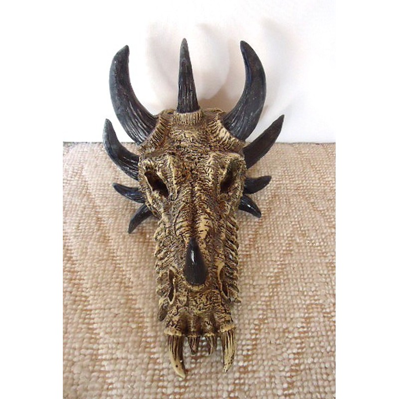 龍の骸骨 スカル剥製 マンチェスターのドラゴン 頭骨 頭蓋骨 彫像/ Manchester's Dragon Bones Sculptural  Skull Wall Trophy[輸入品 | LINEショッピング