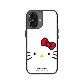 iPhone 17 Clear (相機按鈕) 酷墨灰 - 三麗鷗-Hello Kitty - 大臉Hello Kitty