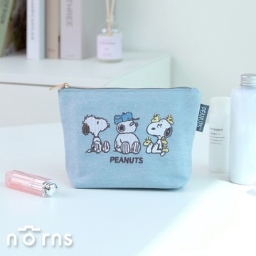 【Norns】Peanuts史努比牛仔船型收納包 手足-Norns Original Design Snoopy Olaf 歐拉夫 刺繡 化妝包