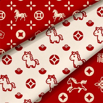 💥桃園倉出貨💥 新款 馬年 桌布 卡通 小馬 新年 裝飾 布茶几 餐桌布 拍照 背景布 手工diy布